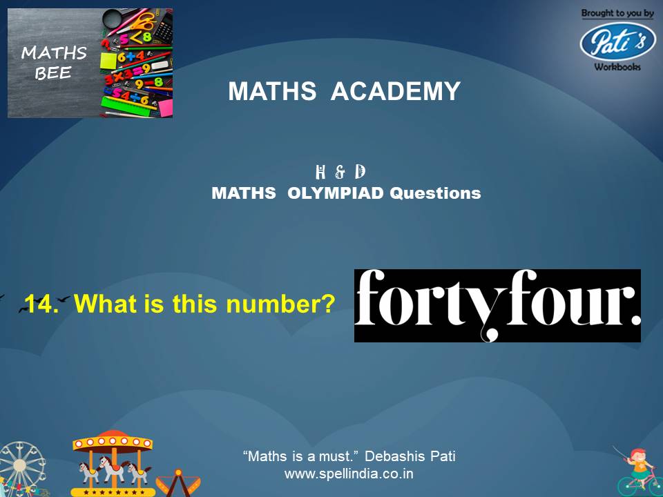 Maths Olympiad exams ... Practice Sample Questions